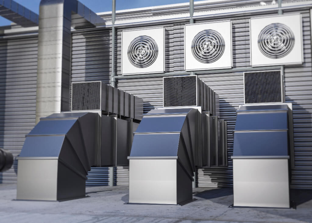 Commercial HVAC System - Ventilation System on Roof