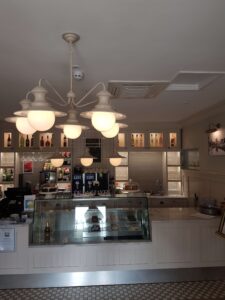 Air conditioning unit installed in a cafe by PRA Air Conditioning Engineers