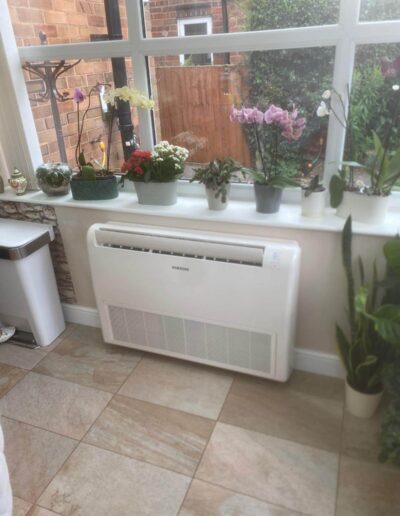 AC unit installed in an conservatory