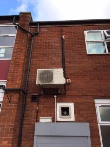 Air conditioner install on a wall