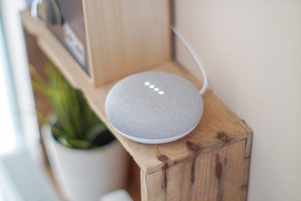 Pexels Licence – John Tekediris Google Home Mini on a shelf