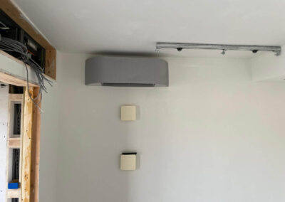 Light grey air conditioning unit installed by PRA Air Conditioning Engineers